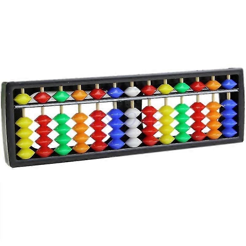 Portable Arithmetic Soroban W/ Colorful Beads Mathematics Calculate Tool Abacus
