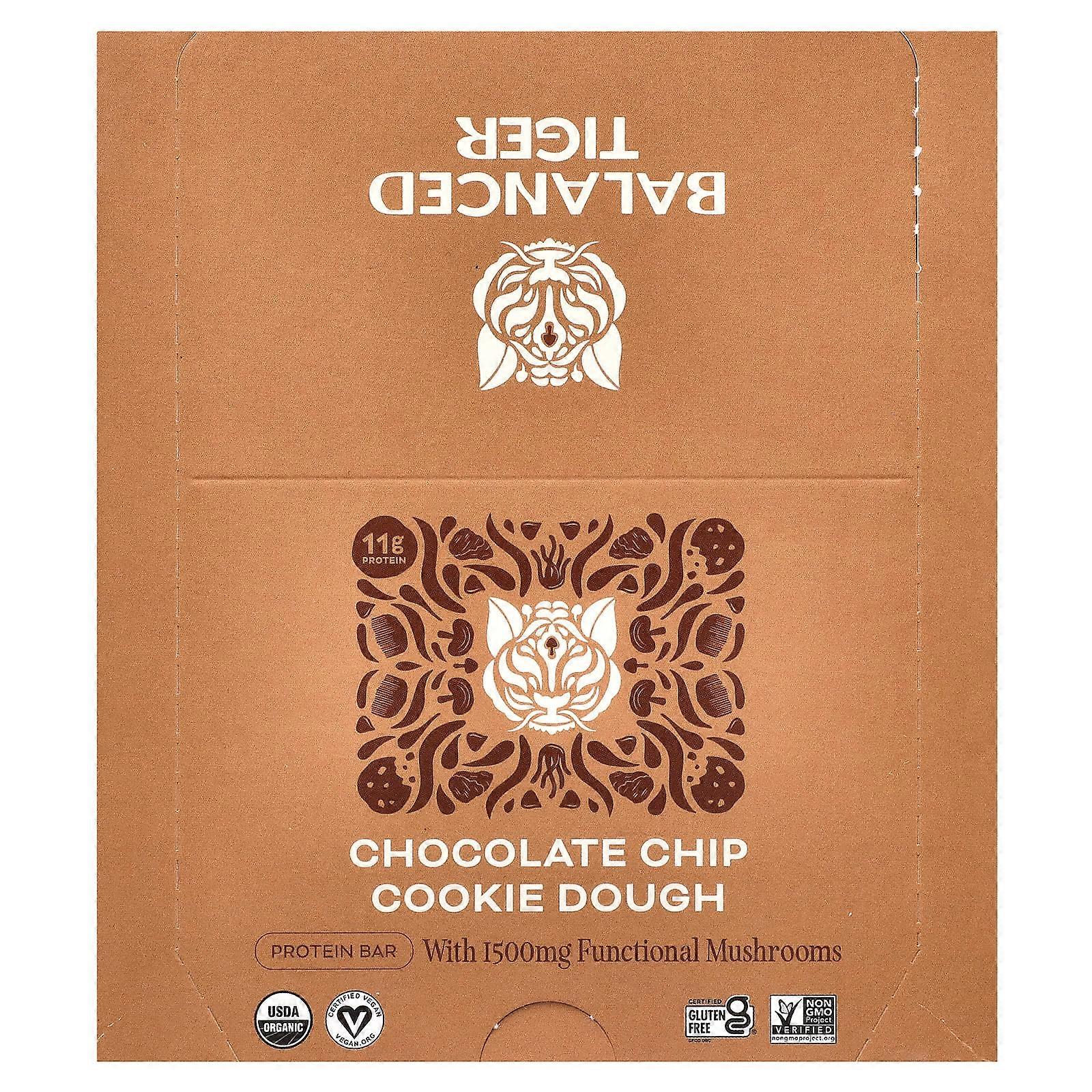 Protein Bar, Chocolate Chip Cookie Dough, 12 Bars, 1.55 oz (44 g) Each