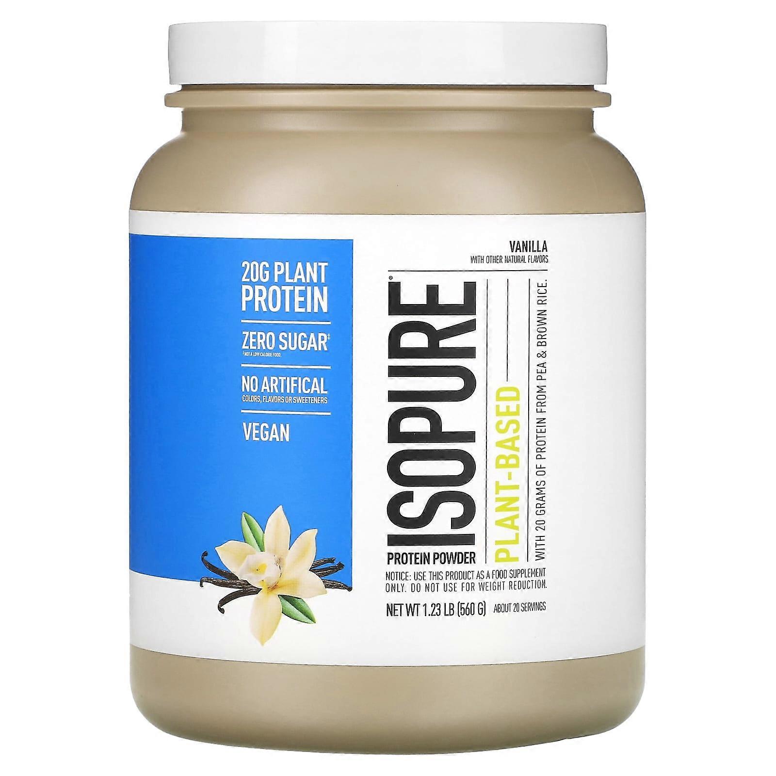 Plant-Based Protein Powder, Vanilla, 1.23 lb (560 g)