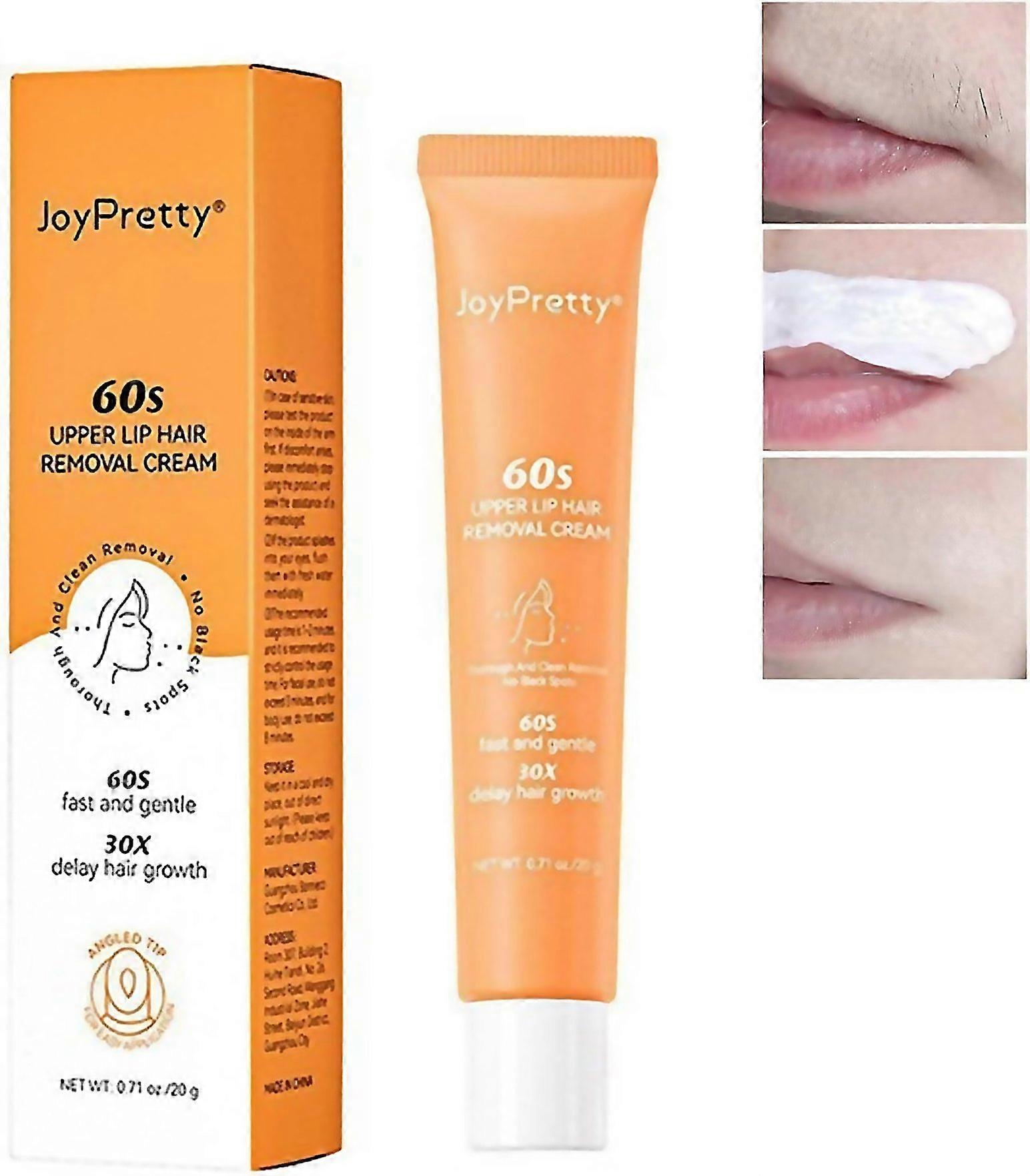 Crème dépilatoire extra douce, indolore et à action rapide pour l'épilation du visage et des lèvres supérieures