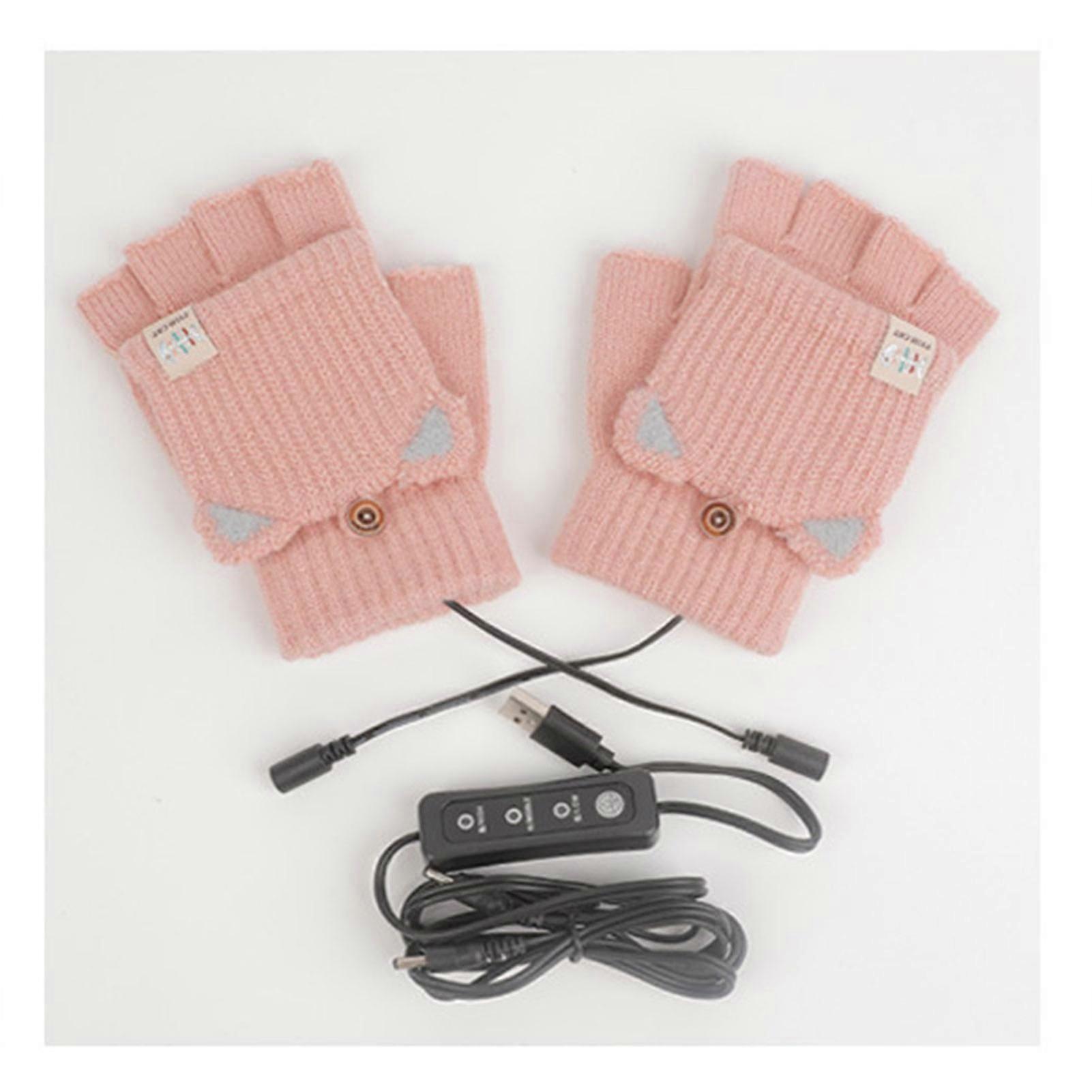 Usb Single-sided Heating Winter Mittens Soft Material Fine Workmanship Hands Warmer For Adults Computer Gaming