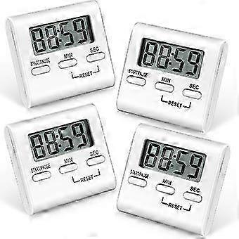 4 Pieces Timers, Digital Kitchen Cooking Egg Countdown Timer with Loud Alarm