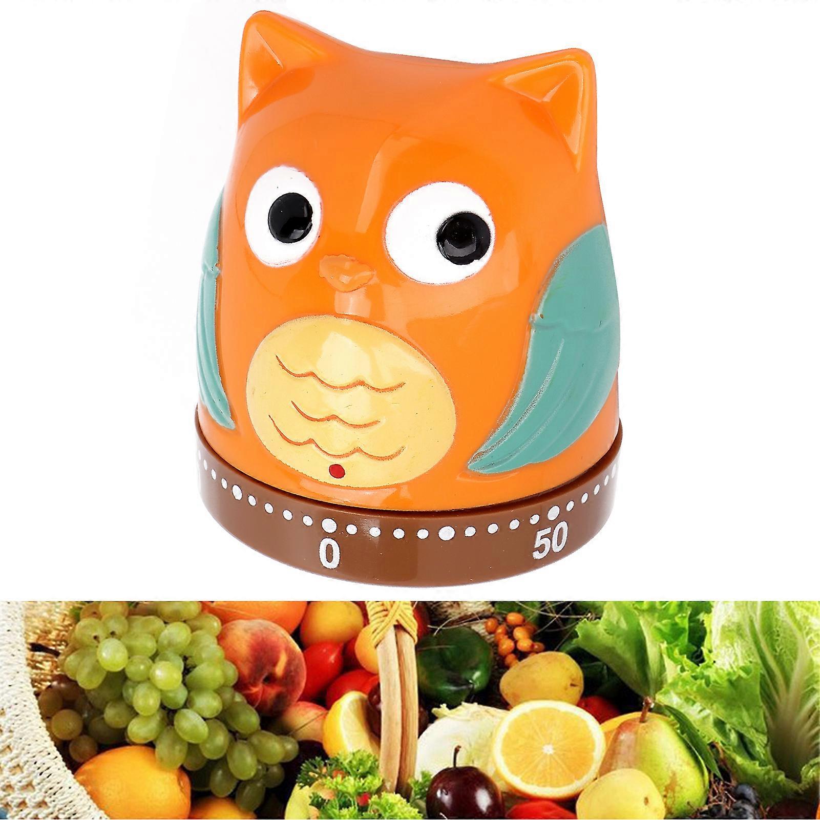 Cartoon Cute 60 Minutes Wind Up Timer Mechanical Rotating Count Down Timer for Learning