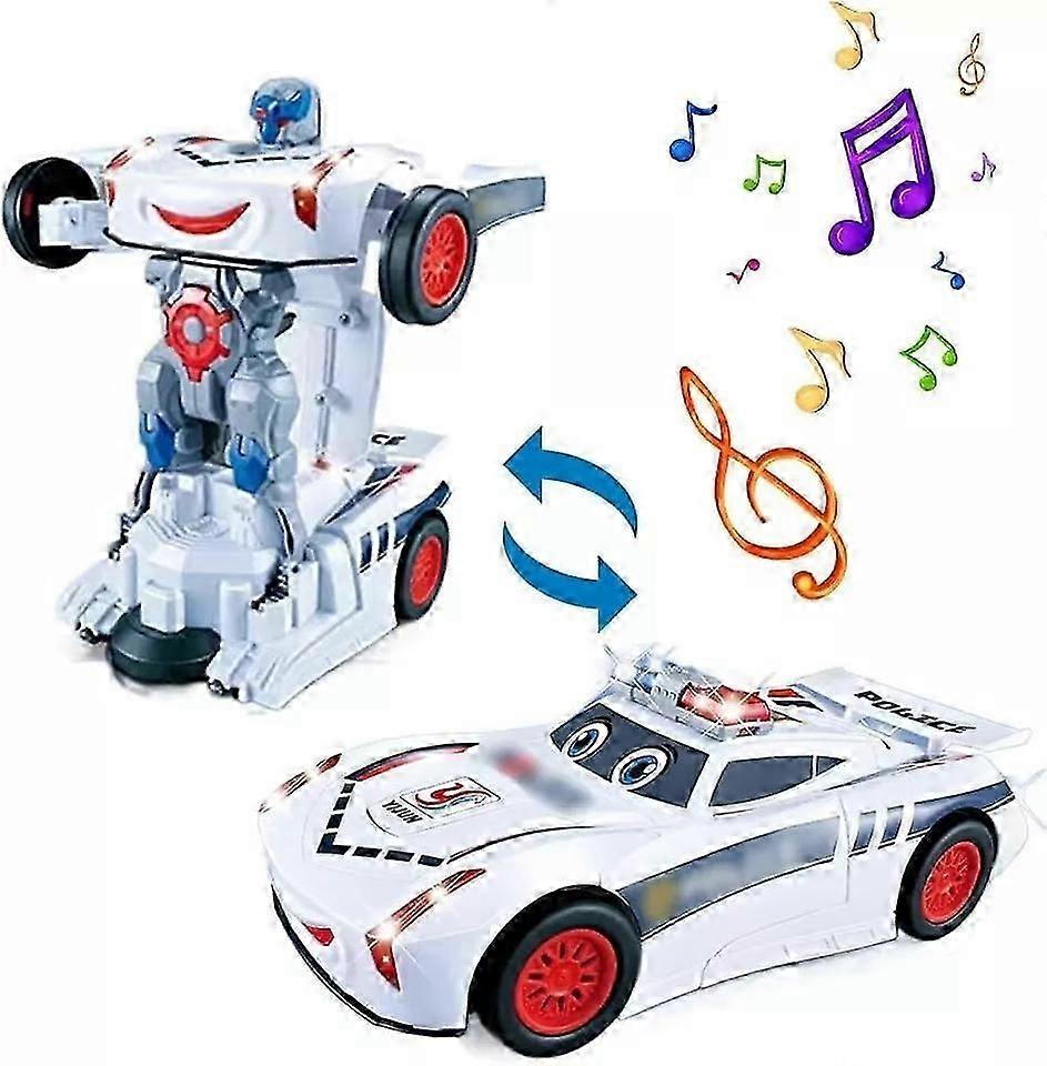 Utsökt elektrisk universell deformationsbilleksak, 2024 nya transformerade polisbilar för barn