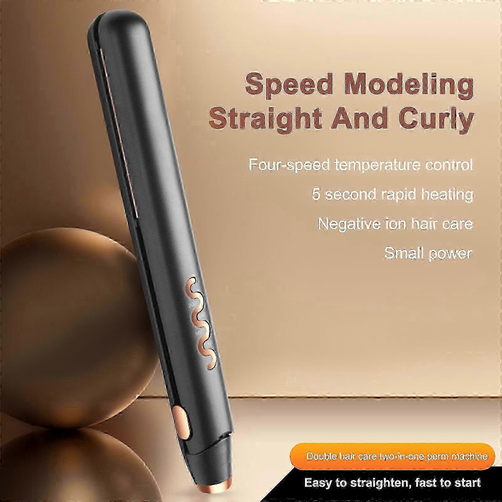 2025 Women's Flat Iron 2-in-1 Hair Straightener and Curling Iron with 3D Seamless Plate PTC Fast Heating Adjustable Temperature Settings