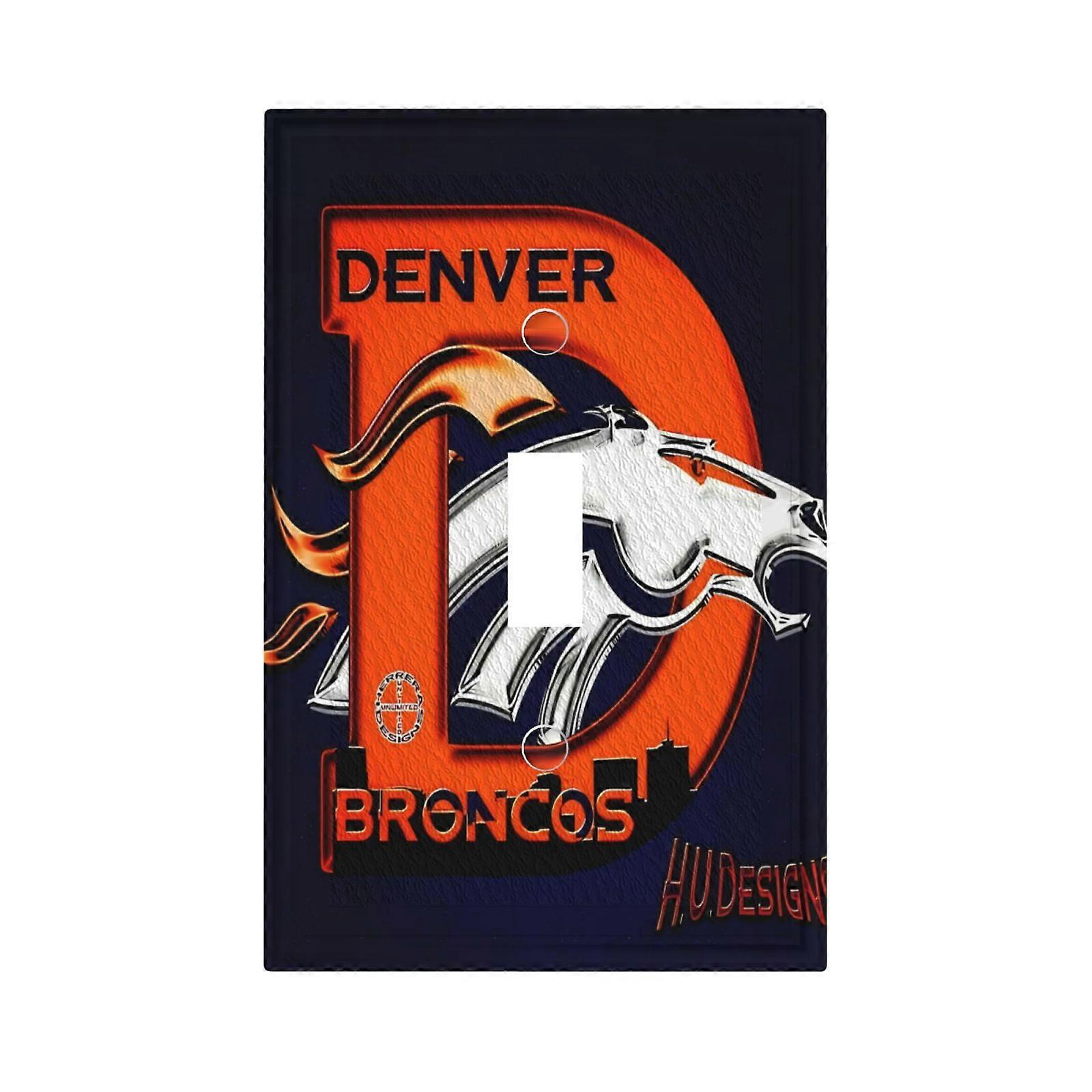 Broncos Switching Lights Single Leather Roman Frame Switch Panel Wall Panel Single Double/Pull Light Switch