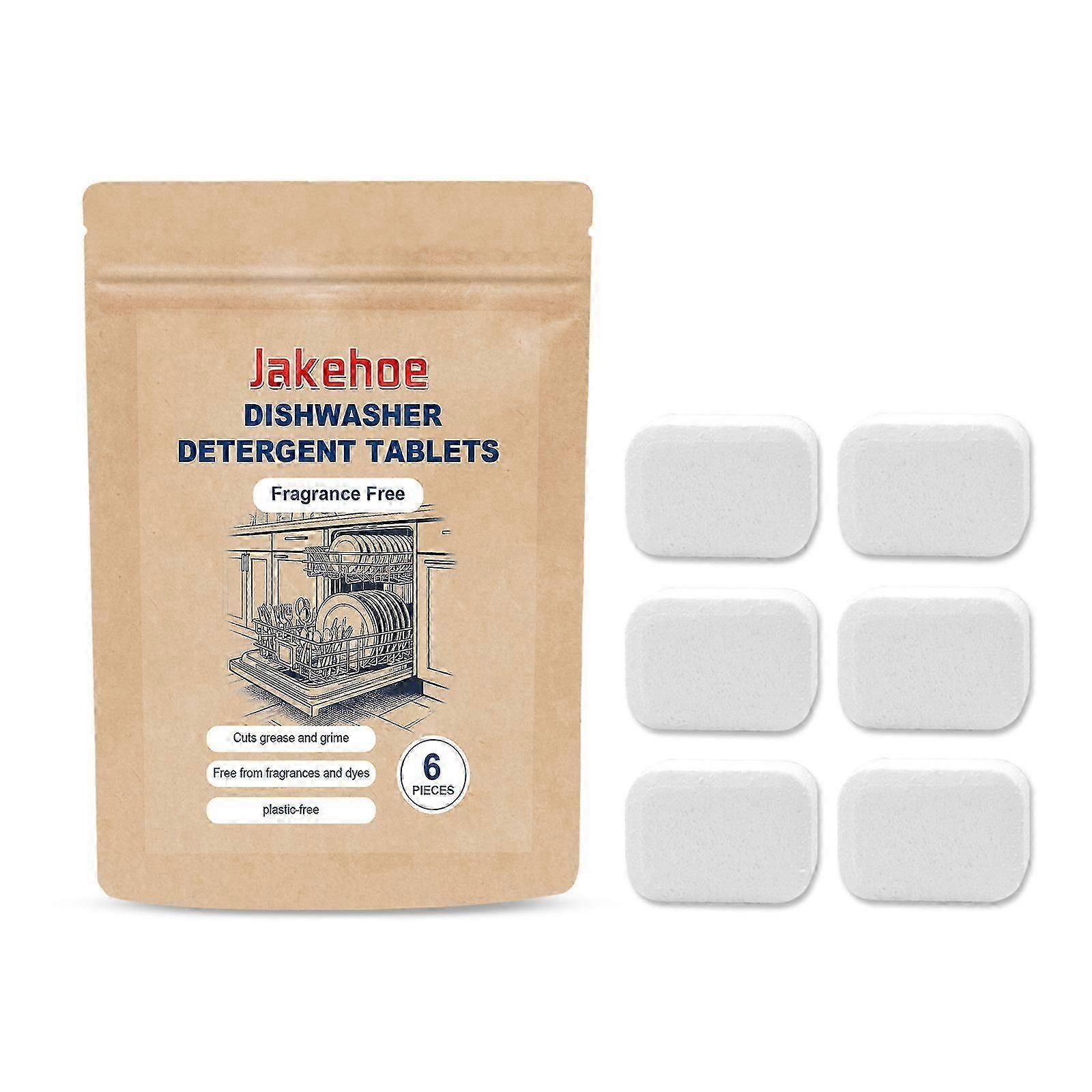 Effervescent Dishwasher Cleaning Tablets - Deep Clean  Odor Removal, 6 Pack