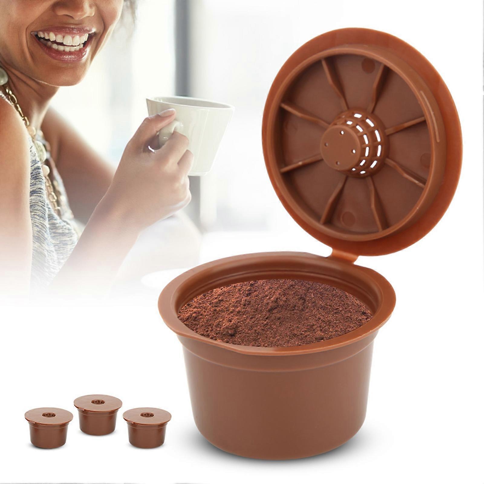 3Pcs Reusable Refillable Coffee Capsule Filter Cup Replacement Accessories Fit for Caffitaly