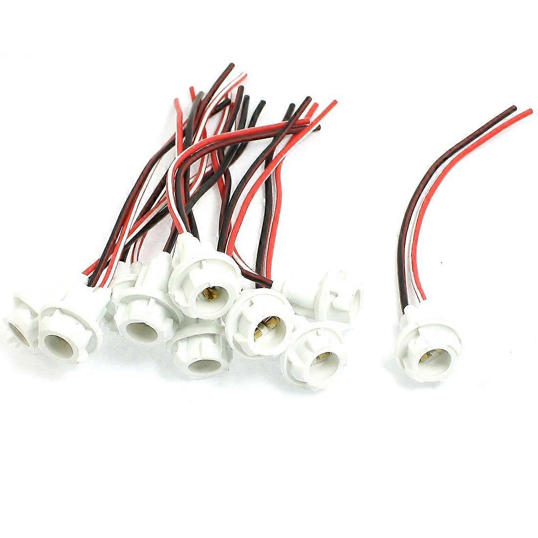 Car T10 W5W 194 LED Light Bulb Socket Holder Wire Connector 10 Pcs T10 W5W LED Car Bulb Socket 10 Pack