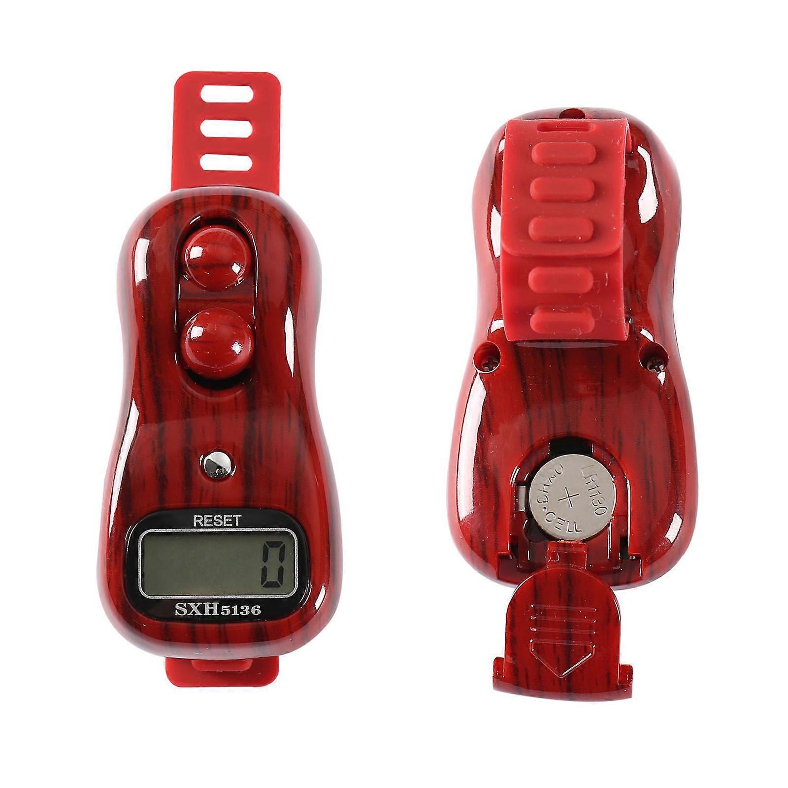 Large Screen Display Electronic Digital Tally Finger Counter Prayer Relaxation Tool Counters Gifts Decompression Device  Red