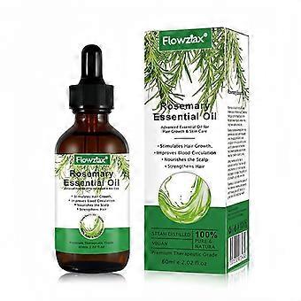 Aceite de romero para el crecimiento del cabello 2 oz, aceite de romero para cabello, piel y uñas, refrescante aceite de romero para el crecimiento de las pestañas y