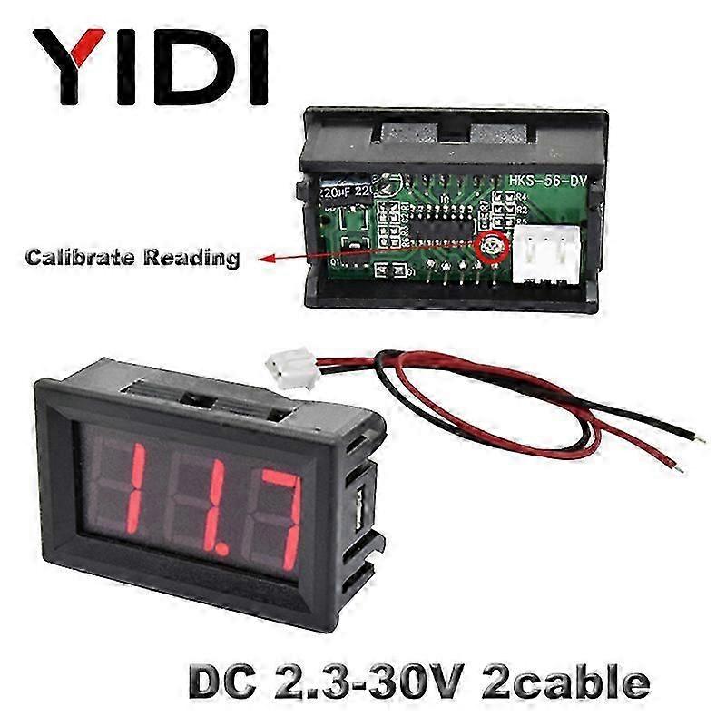 0.56'' LCD Digital Voltmeter 30-500VAC Calibrate Reading 0-100VDC 5-30V Red-Red LED