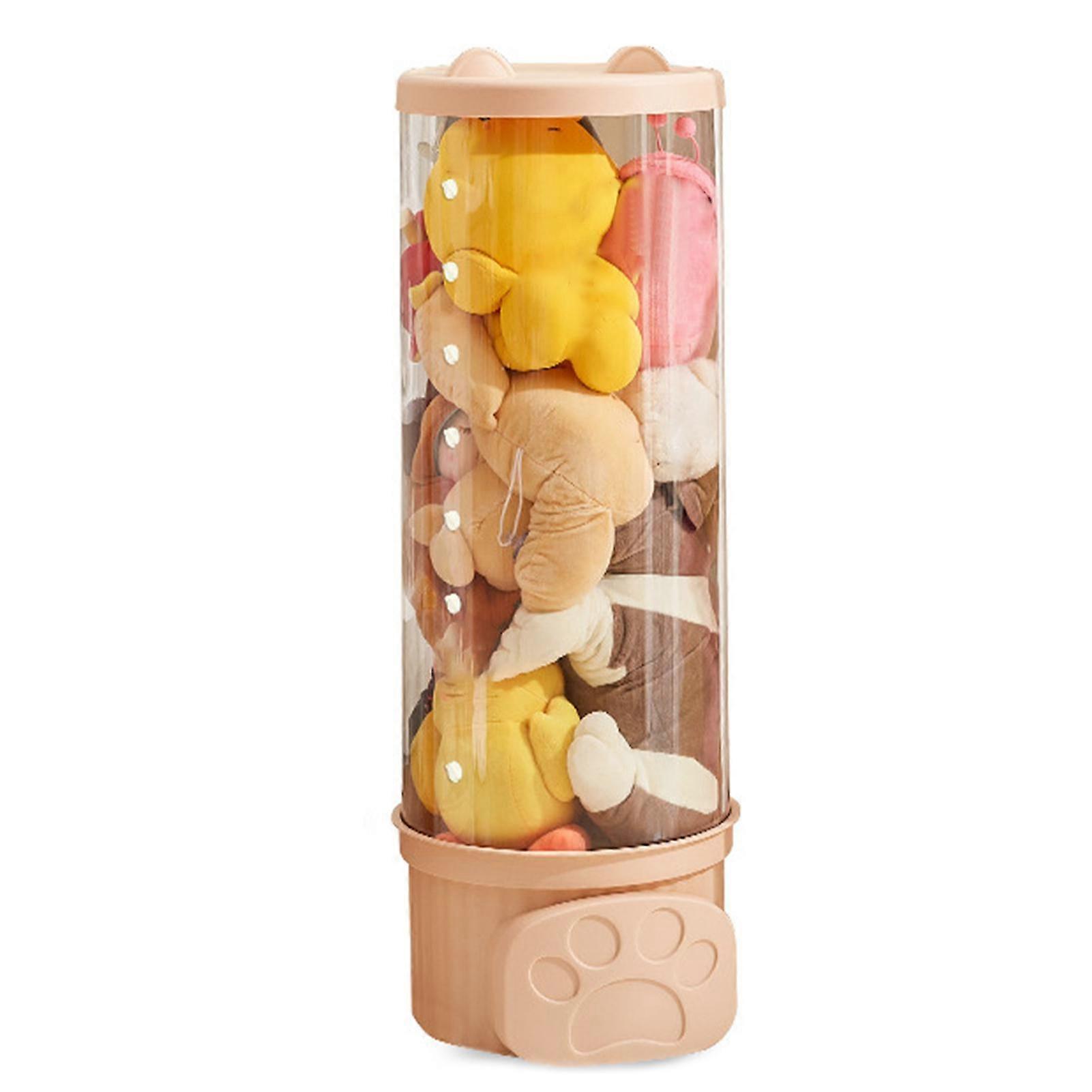 Doll Storage Bucket Thickened Toy Storage Box Transparent Plush Toy Storage Container with Cover