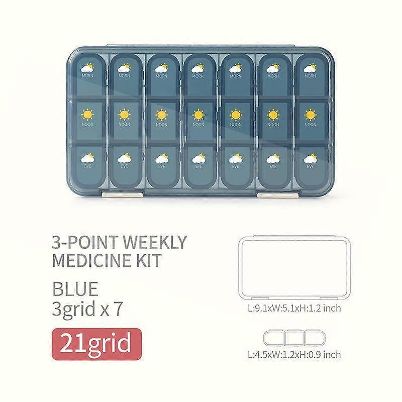 Pill Organizer 4 Times a Day, Large Weekly Pill Box for Travelling, Portable Pill Cases 7 Day pill Container Removable Daily Medicine Organizer