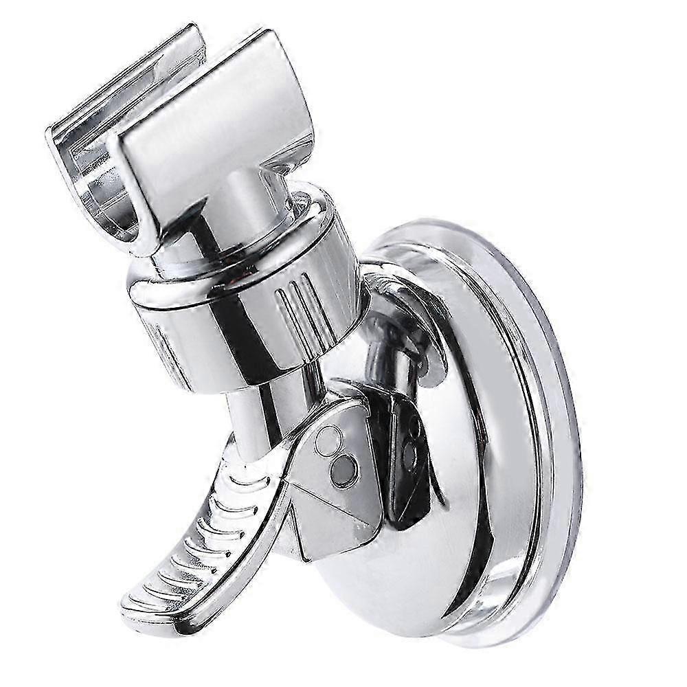 Chrome Shower Head Handset Holder, an Adjustable Wall Mount Bathroom Suction Bracket.