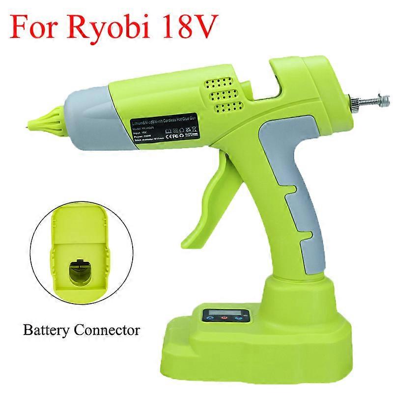 DIY Electric Repair Tool 100W Cordless Handheld Hot Glue Gun Display Temperature with 11mm Glue Stick for Ryobi 18V Batteries