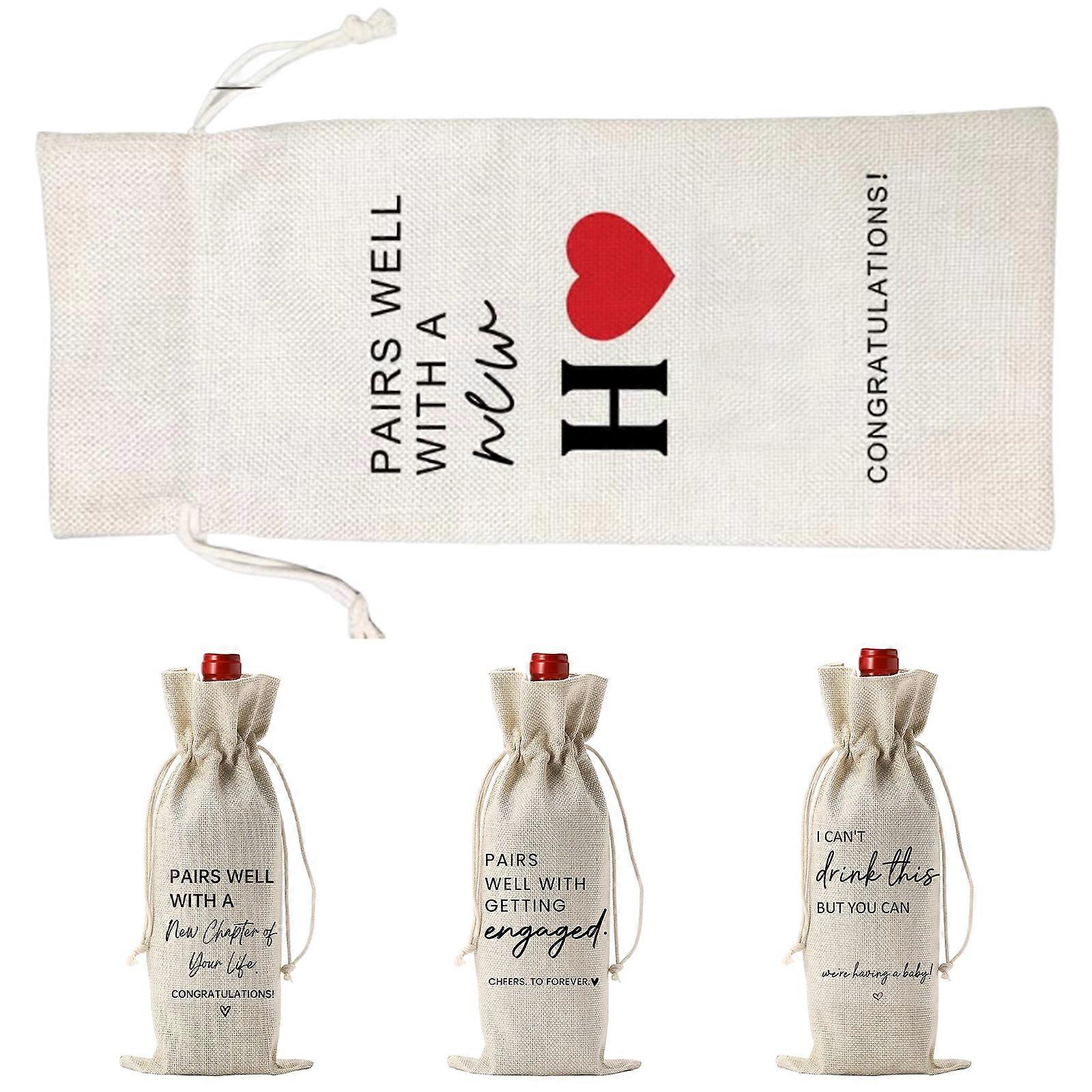 Elegant Washable Wine Container Bag Breathable Materials Wine Bottle Bag For Safekeeping And Decoration Multicolor