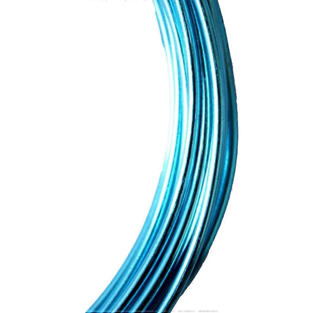 Tssuoun 1 Roll Aluminum Wire Assorted Colors Great Quality Thickness Bendable Wires Fool-style Operation Handy to Install for Crafts DIY Lake blue