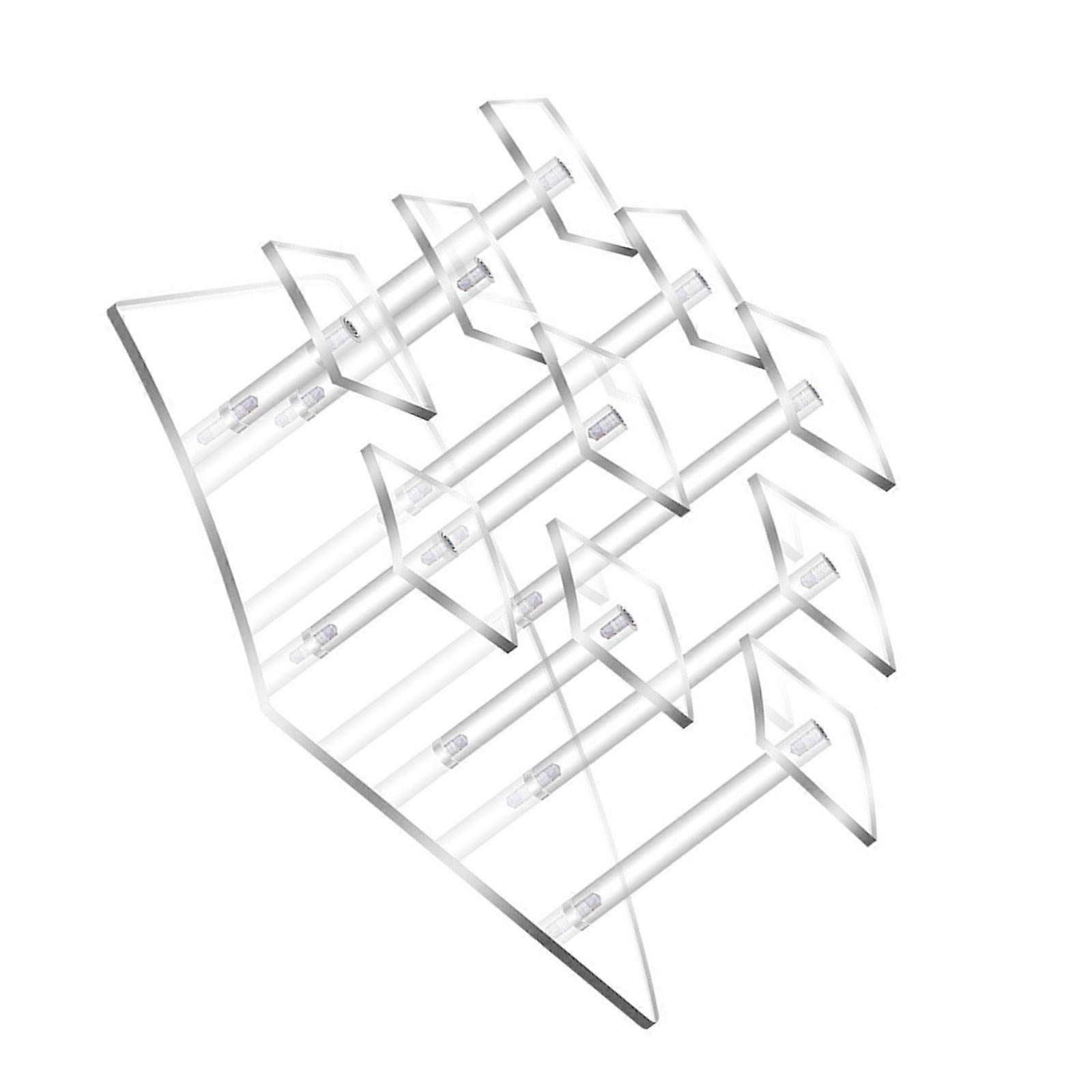 Multi functional Acrylic Display Case Stylish Storage Organizer Shelf Stand Holder for Anime Collectibles and Ornaments  Clear