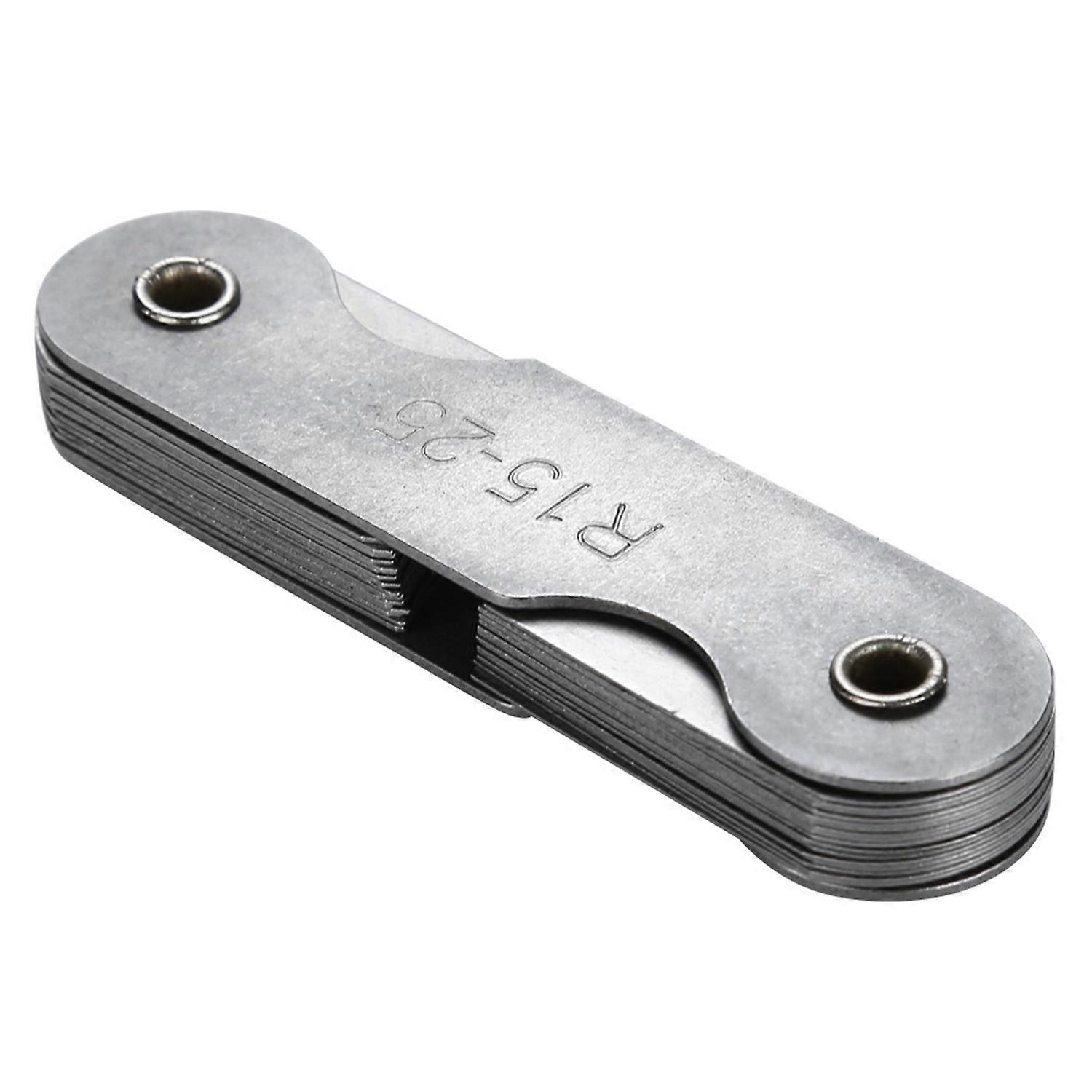 Stainless Steel Radius Fillet Gauge External Internal Concave Convex Measuring Tool (R15-25MM)