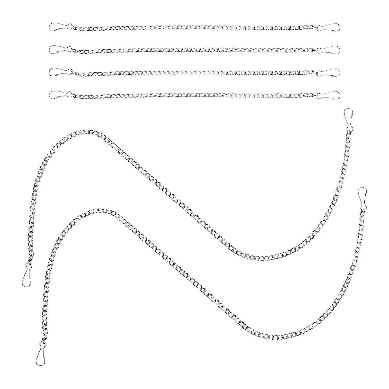 Decorative Chain For Crafts Silver 30.00X0.90X0.50CM Versatile Use 6Pcs