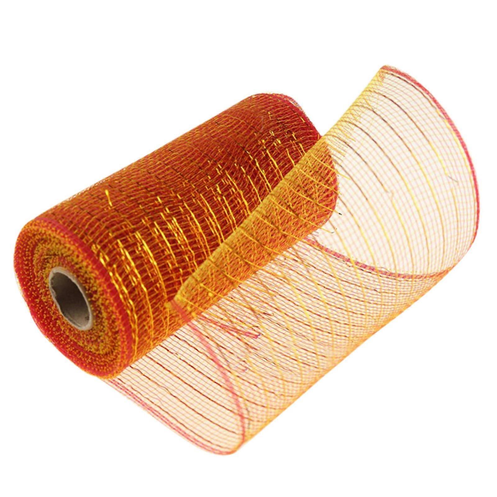 WRXMIJNHGSA Poly Mesh Ribbon With Metallic Foil Each Roll For Wreaths Swags Bows Wrapping And Decorating