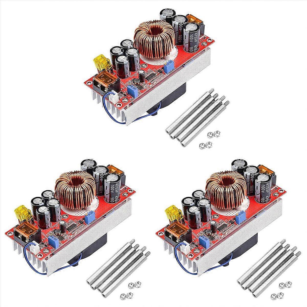 3X 1800W DC-DC Boost Converter 40A Adjustable Voltage 10-60V to 12-90V for High Power Applications