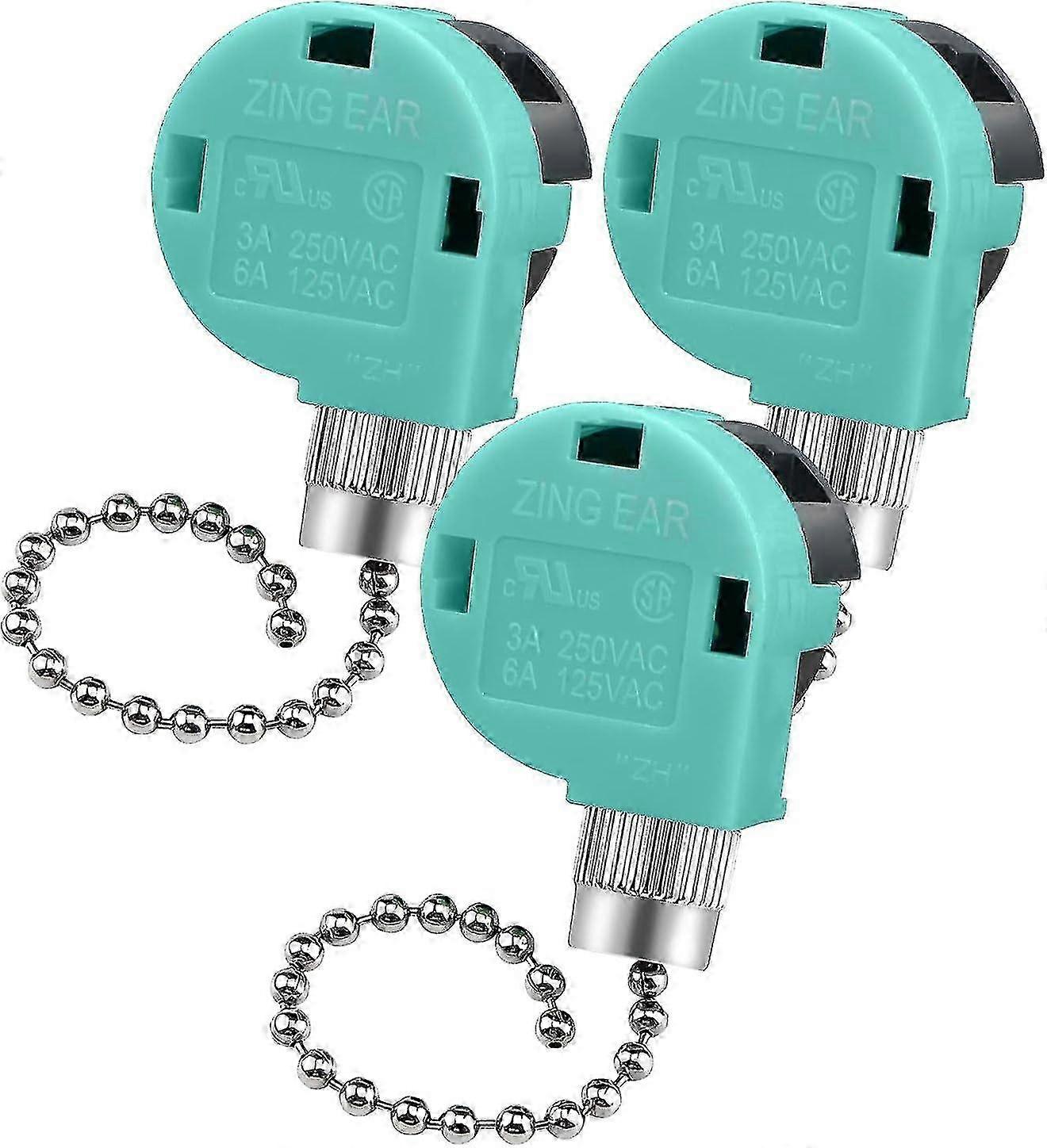 3-Speed Ceiling Fan & Wall Light Switch (4 Lines) - for ZE-268S6 Silver