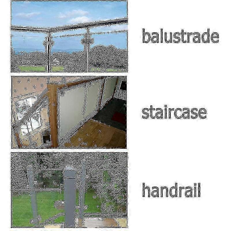 مشبك قوس زجاجي من الفولاذ المقاوم للصدأ قابل للتعديل للألواح المسطحة ، مجموعة 4/8 قطعة