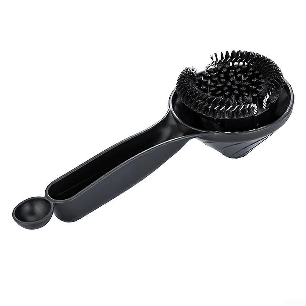 58mm Espresso Machine Cleaning Brush with Nylon Bristles and Funnel Tray, Compatible with Espresso Machines
