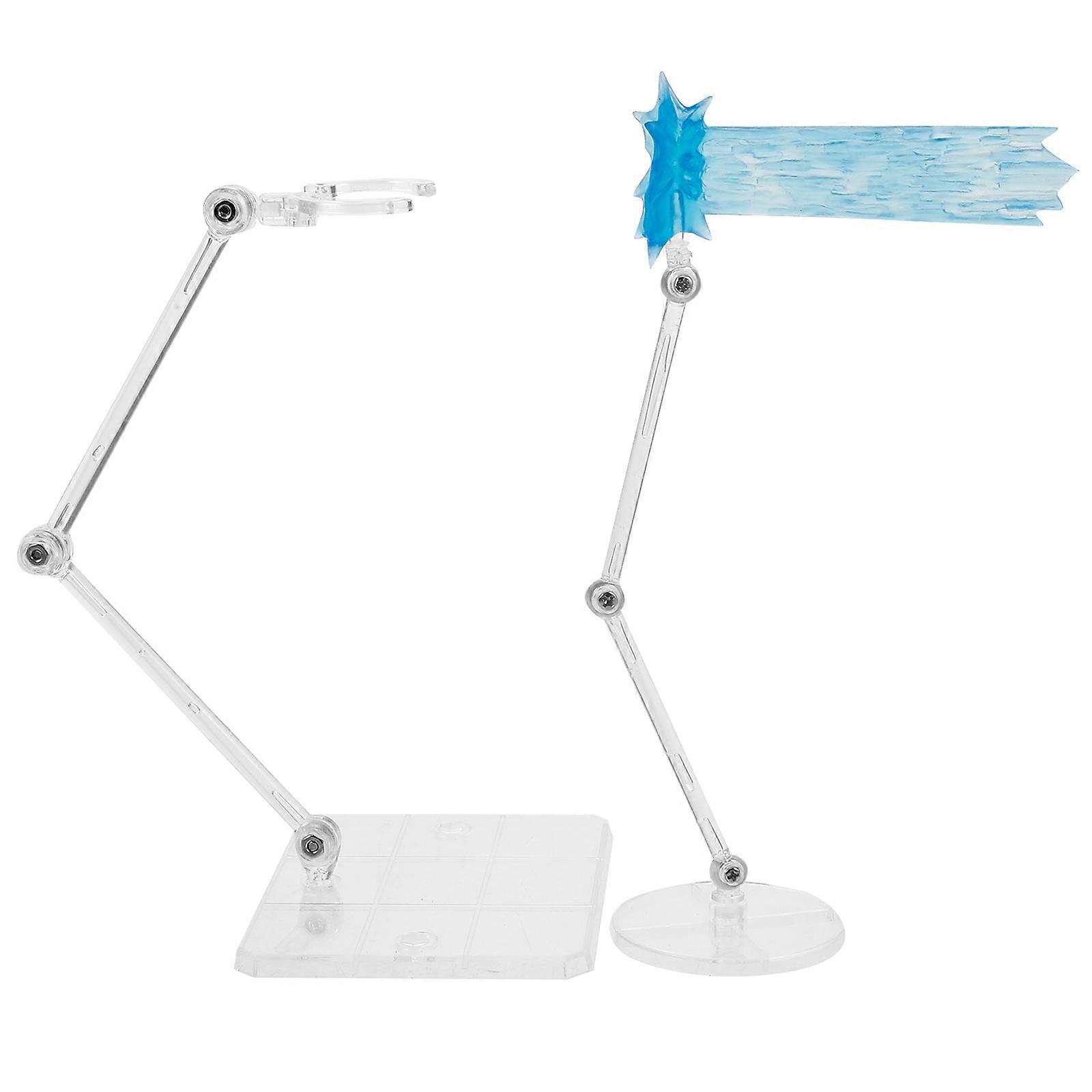 Action Figure Display Stand with Effect for 5Sets Plastic Anime Model Holders