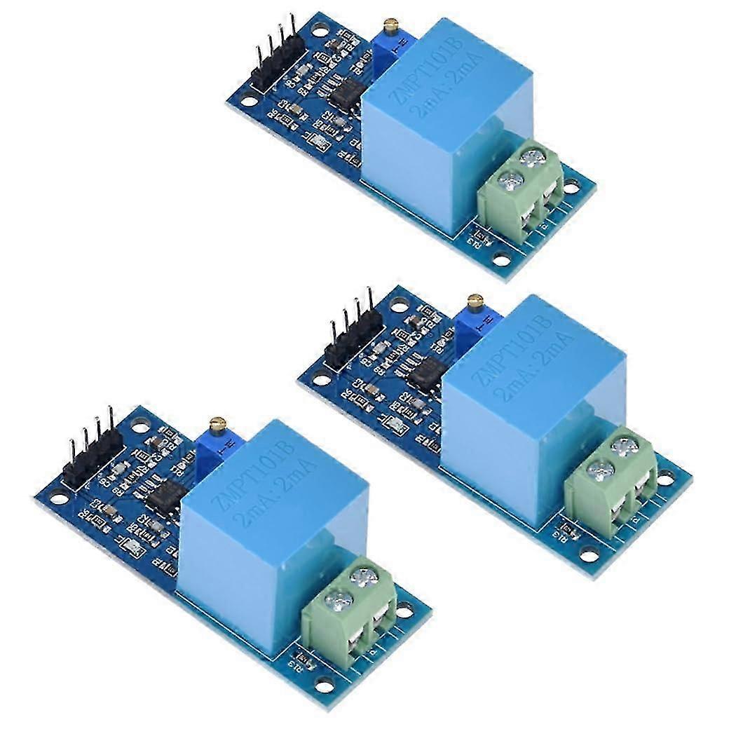ZMPT101B Voltage Sensor Module 3-Pack, 5-30V AC Input, Active Single-Phase Output, Voltage Converter