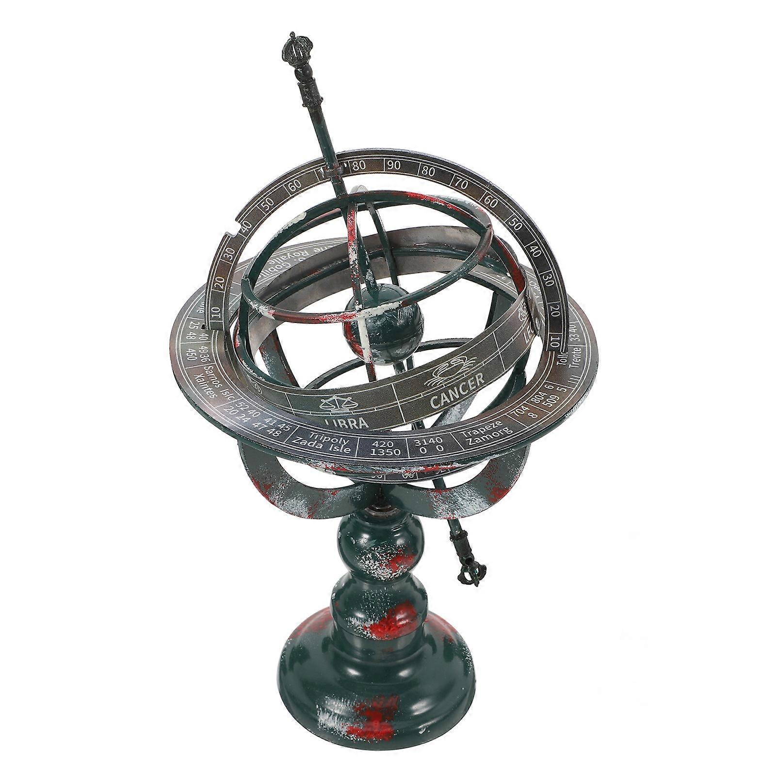Tabletop Iron Globe Vintage Globe Decorative Ornament for Room
