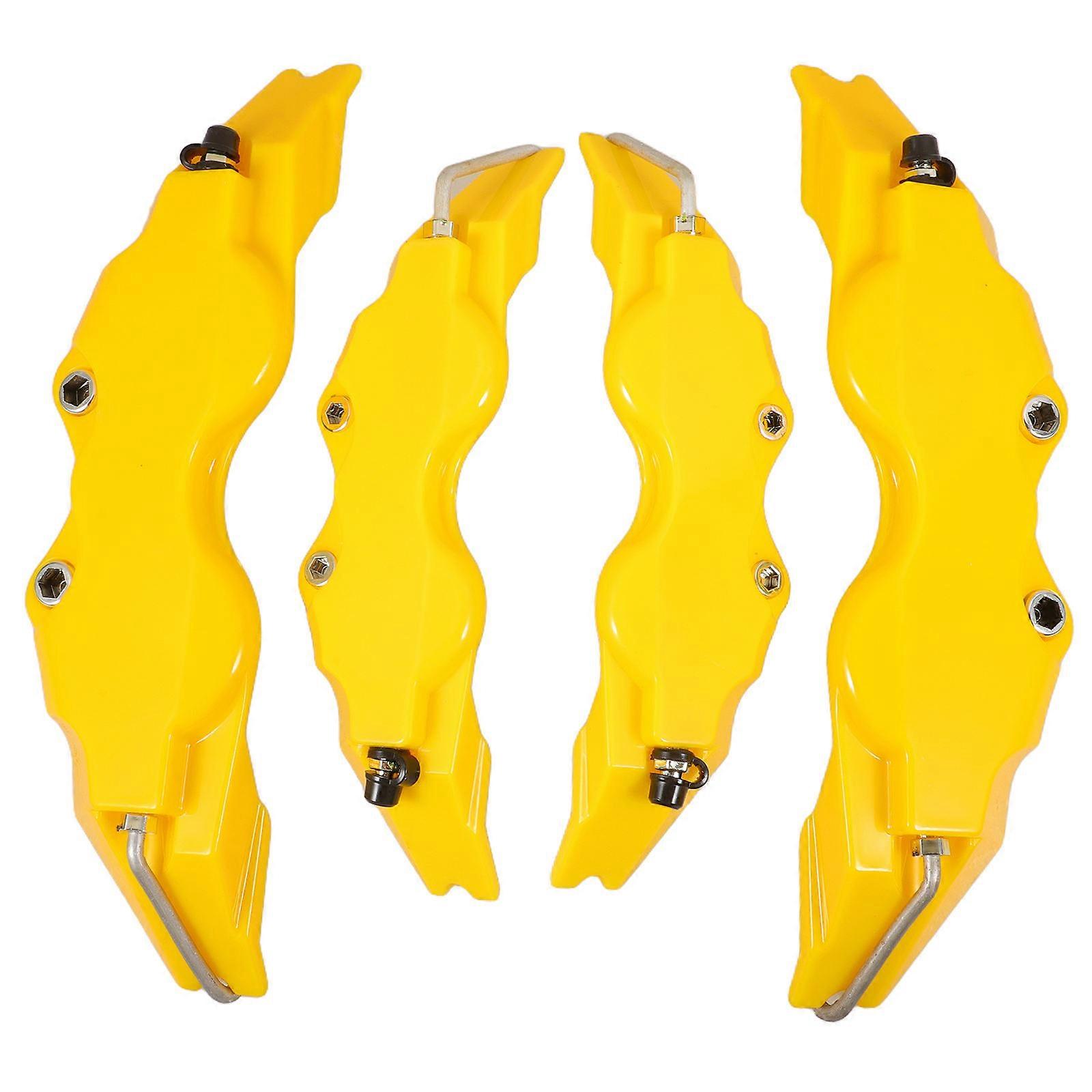 Yellow Brake Caliper Covers for Car Protection 3D Style 2Sets Pack