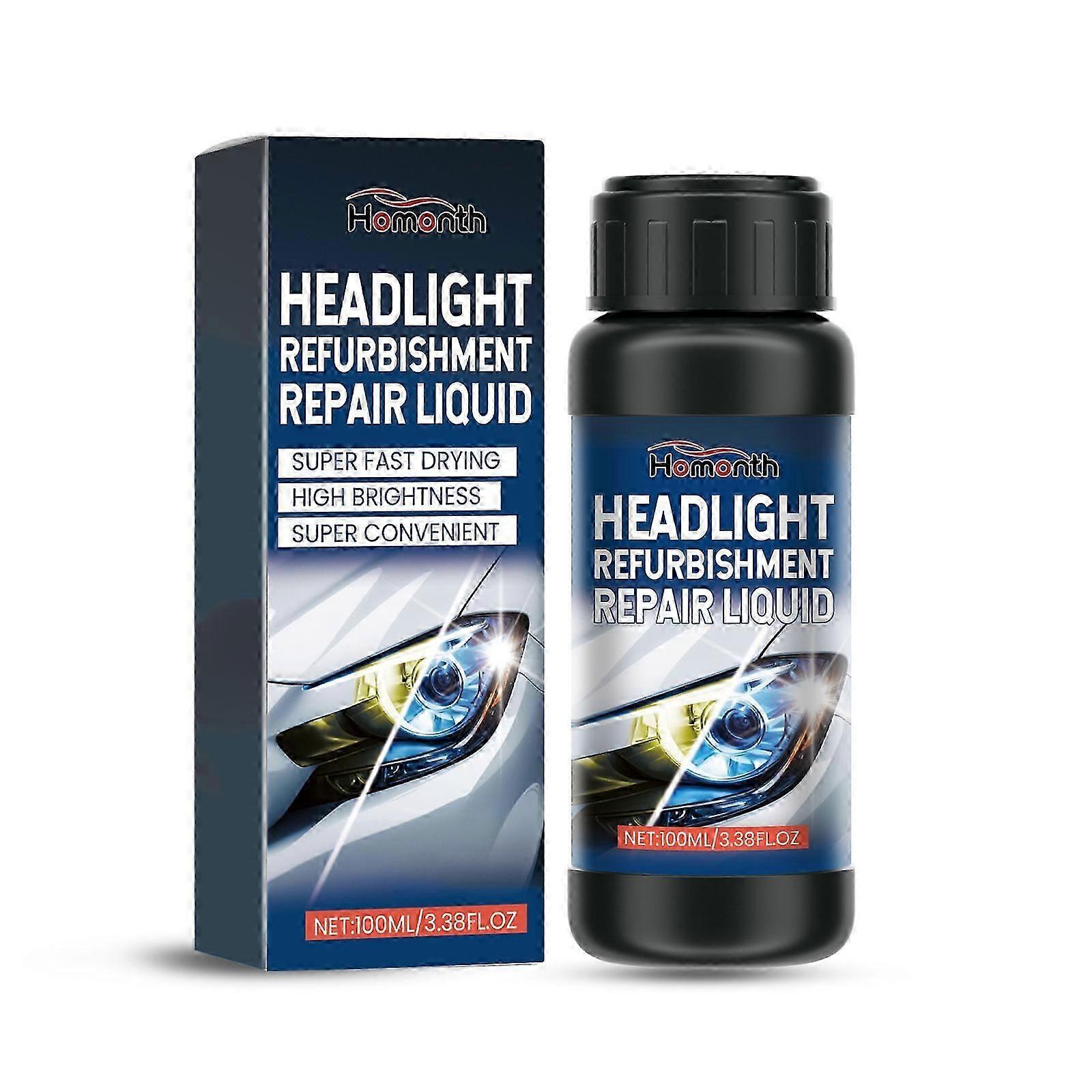 Headlight Restoration Liquid - Crystal Clear Repair Solution for Yellowed Headlights, 100ml