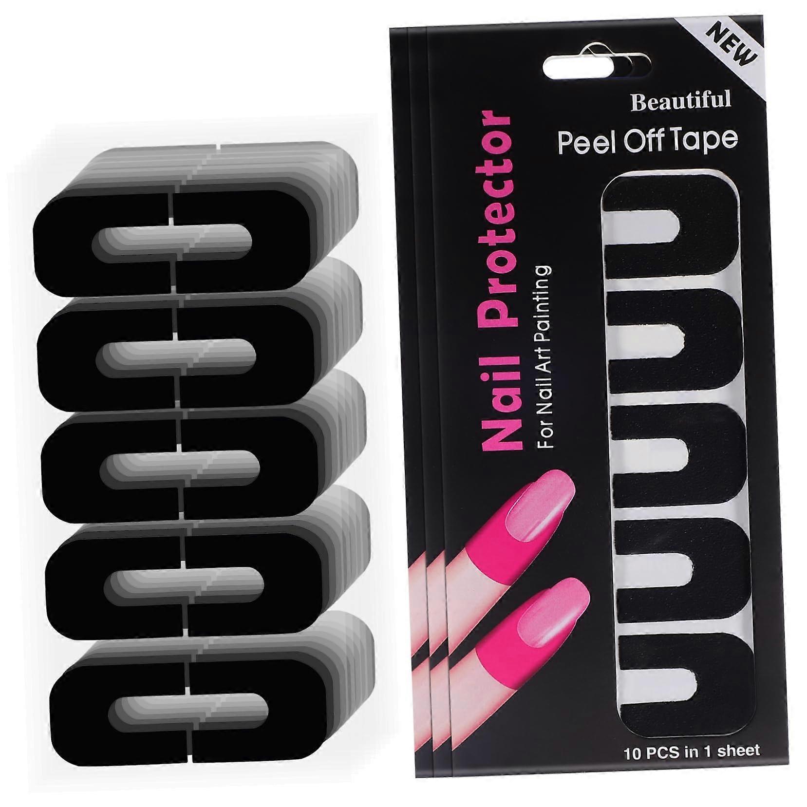 100 Sheets Reusable Nail Protectors for Gel Polish with NonSlip Surface for Salon and Home Use