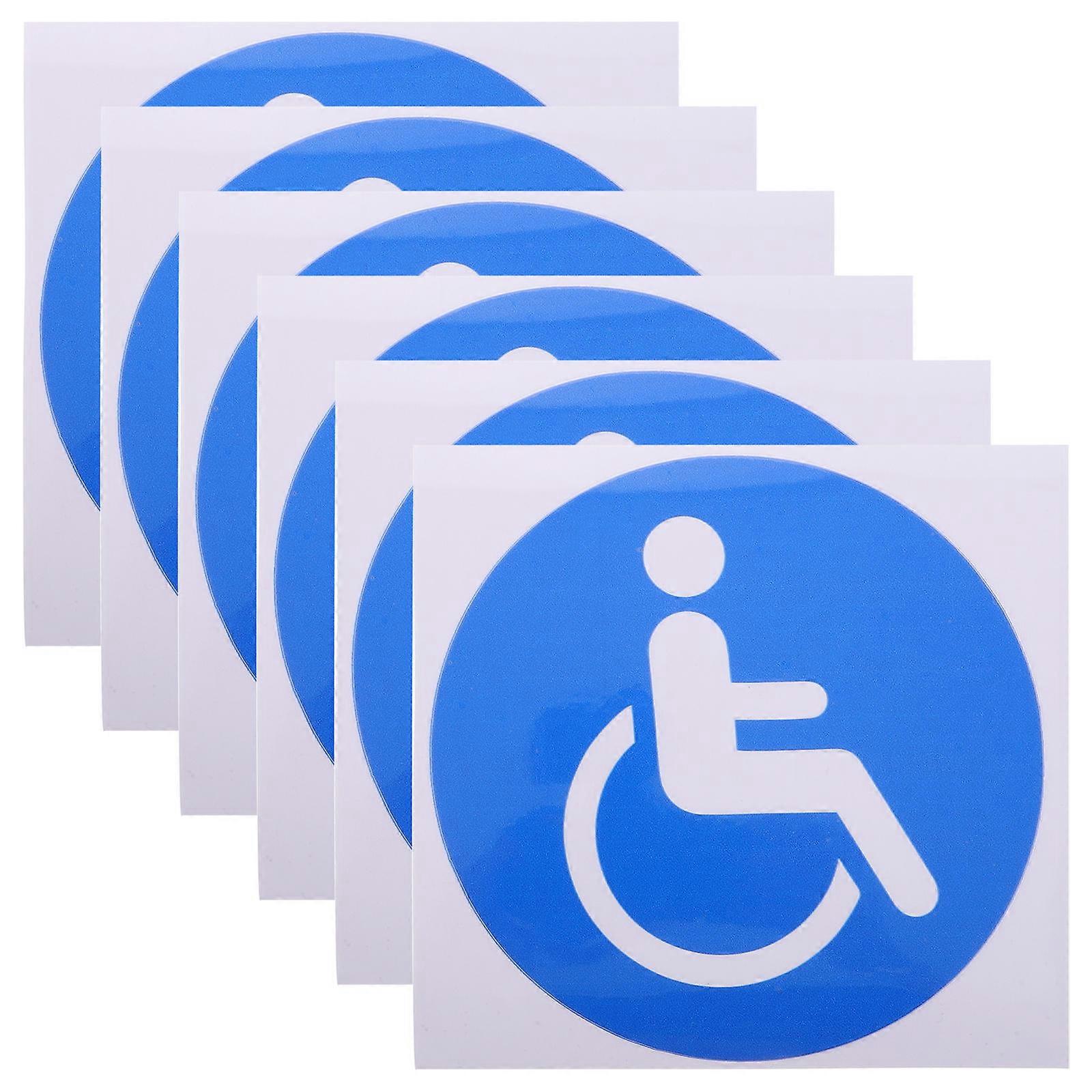 Accessibility Disabled Wheelchair Sticker for Car Self-Adhesive 6 Sheets