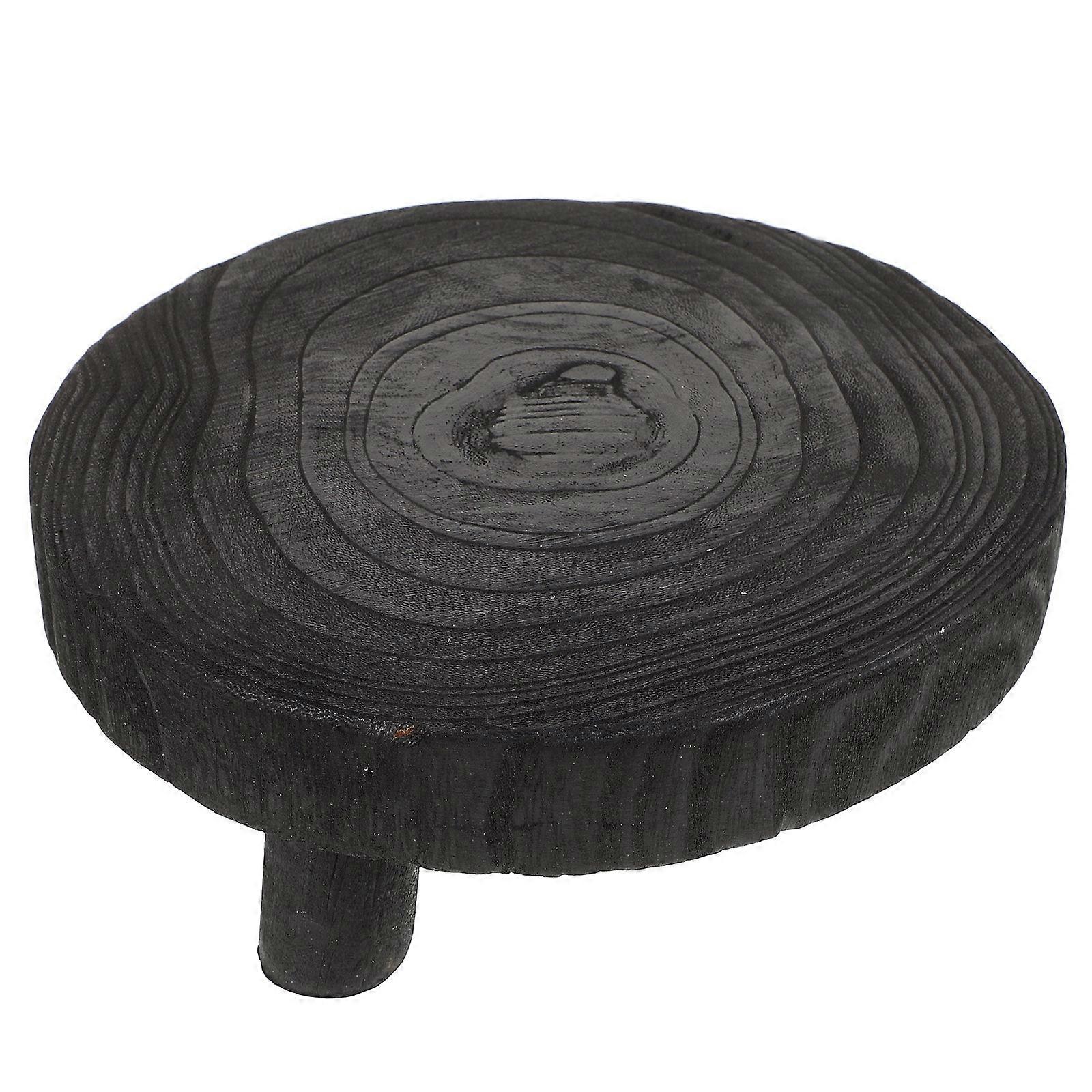 Trä Rund Piedestal Stativ Trä Riser Inomhus Växt Stativ Mat Display Stand