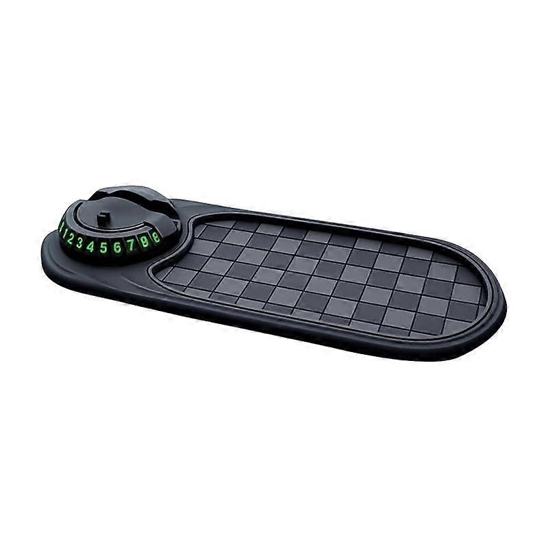 Car Dashboard Organizer with 360° Rotatable Phone Holder and AntiSlip Storage Tray Grey