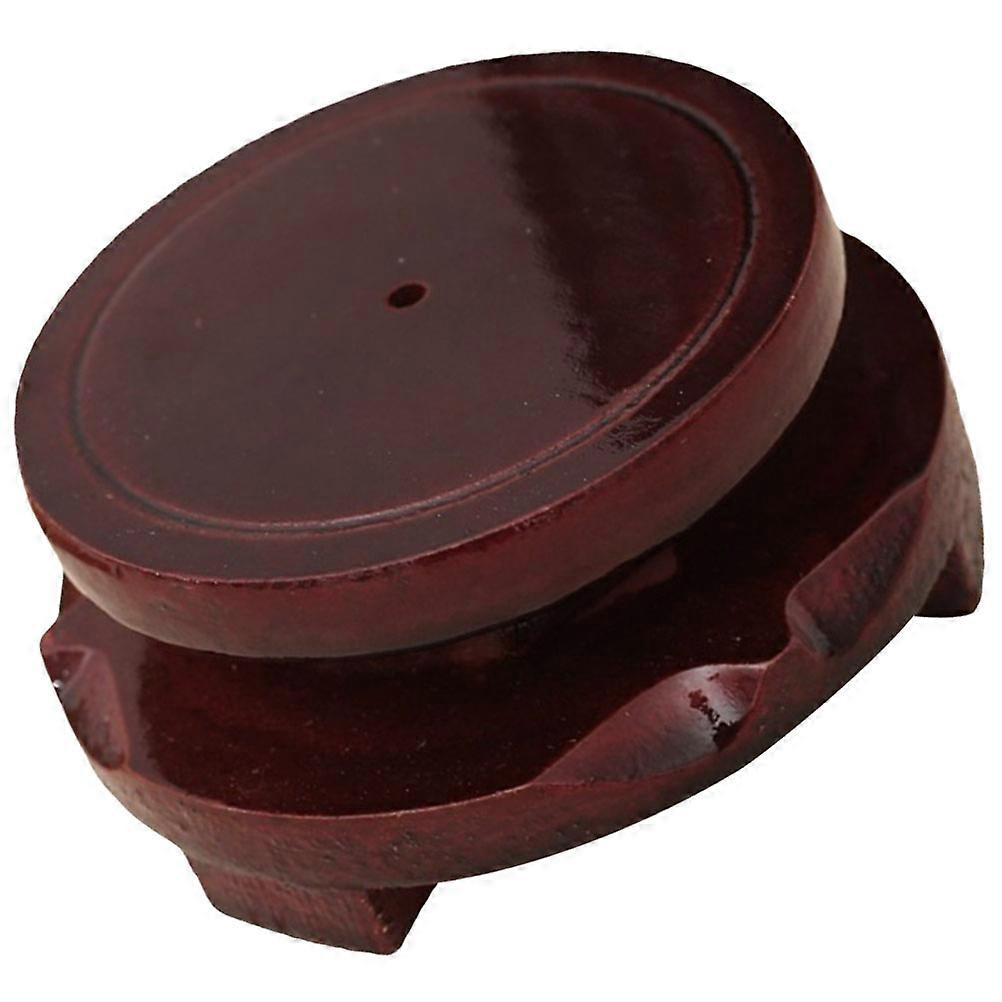 Desk Stand Wood Display Stand for Home Use 4Pcs Rotatable Storage Base