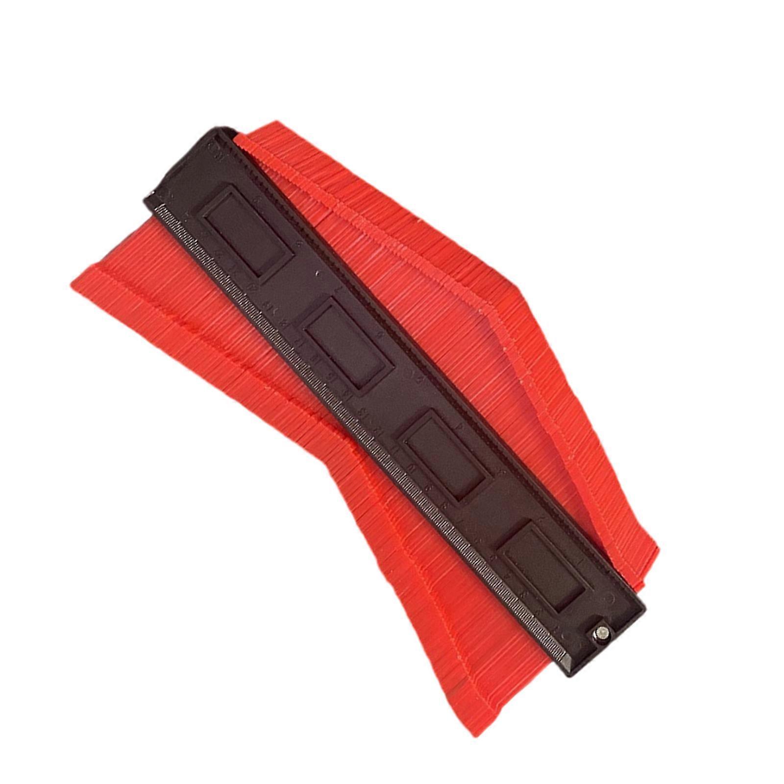 Woodworking Profile Tool Gauge for Corner Flooring Tiles Irregular Shape Duplicator Construction Scribe Tool  Red