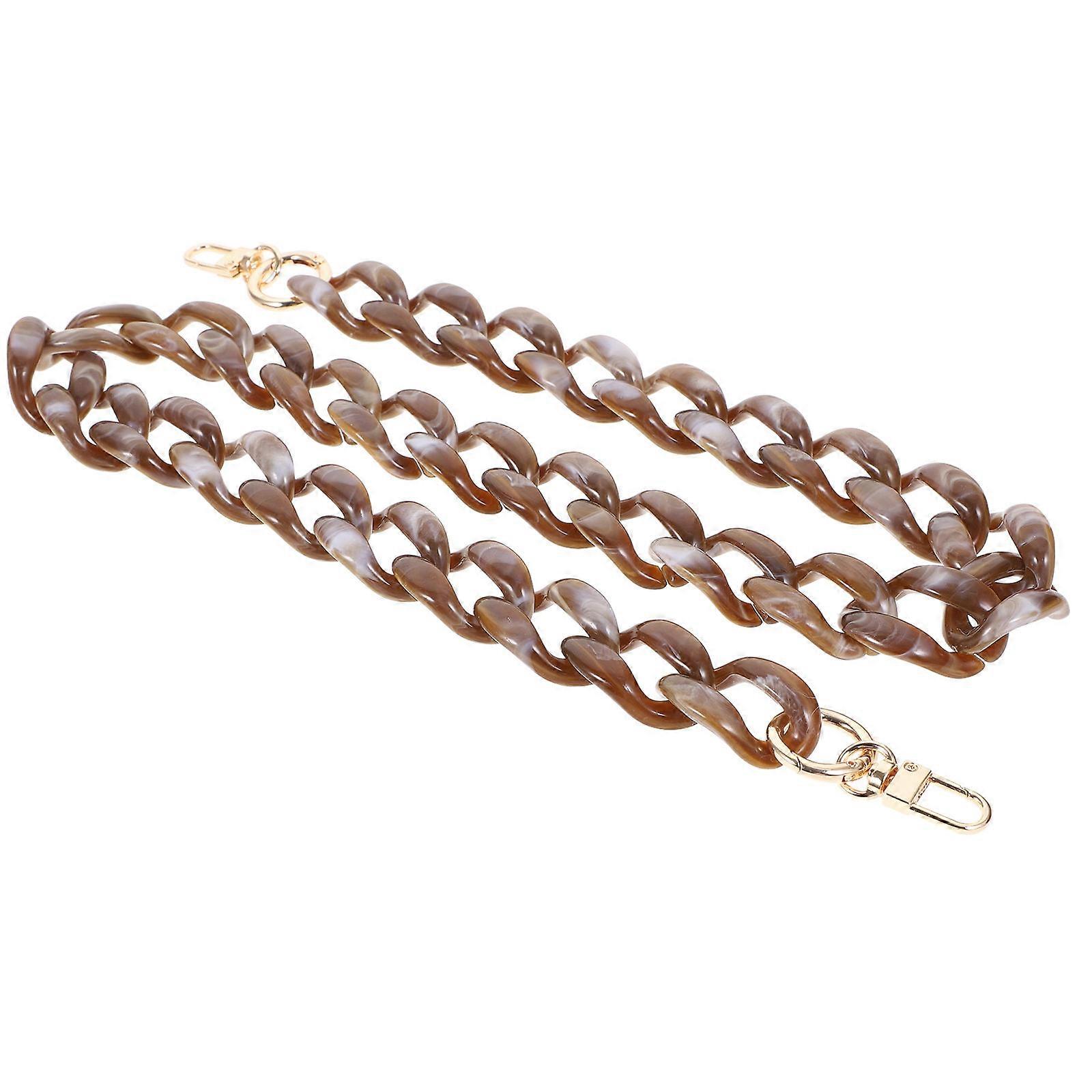 2Pcs Acrylic Coffee Bag Chain Strap for Handbag Replacement Use