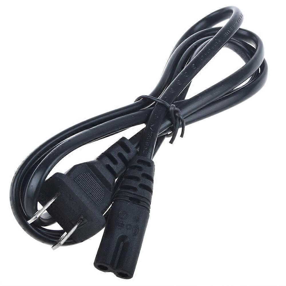 AC Power Cord 2 Prong Universal Replacement Cable for TV Laptop Printer Console Black