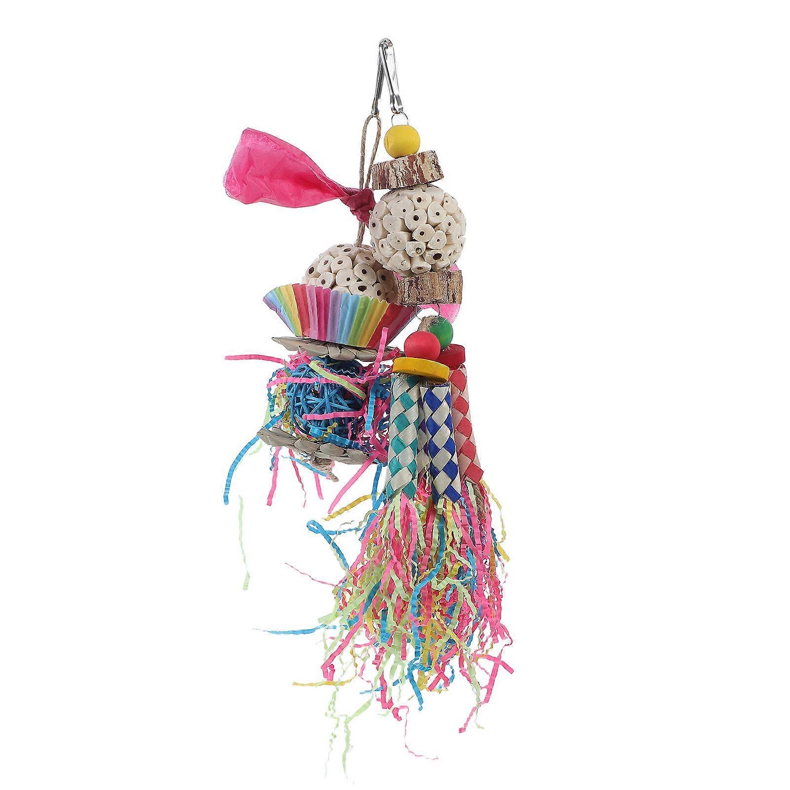 Parakeet Foraging Toy Bird Shredding Toys Foraging Fun 2Pcs Set