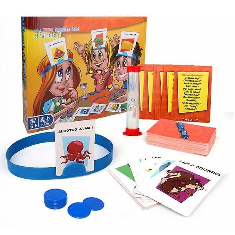 What AM I? Board Game - Logical Reasoning, Parent-Child Interaction, Family Gathering Tabletop Game