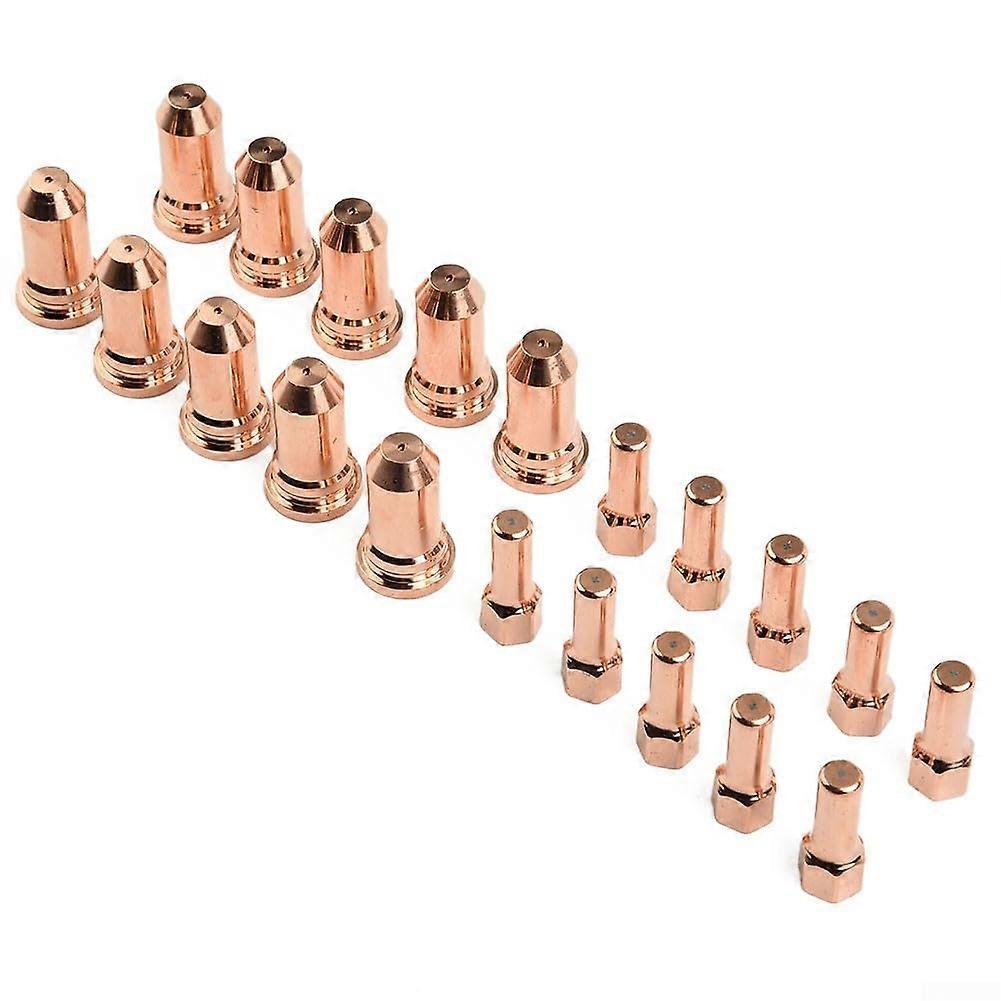 Plasma Cutter Consumables Kit 20pcs Copper Hafnium PT100 Nozzle Tips 1.0mm Precision Cutting