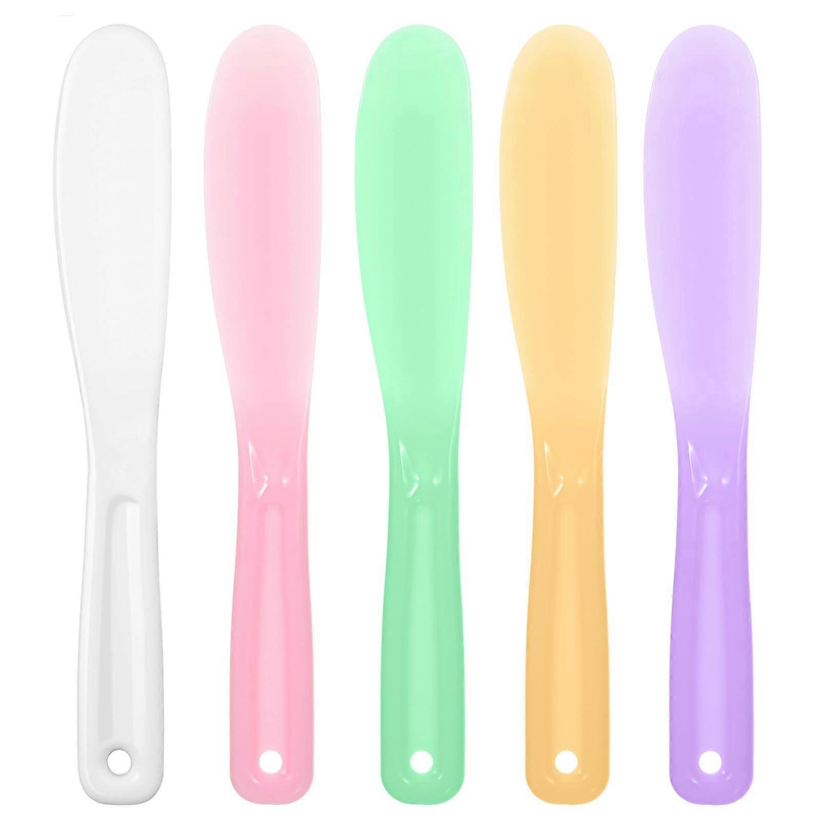 5Pcs Reusable Silicone Face Mask Spatula Set for Hygienic Skincare Cream and Lotion Application