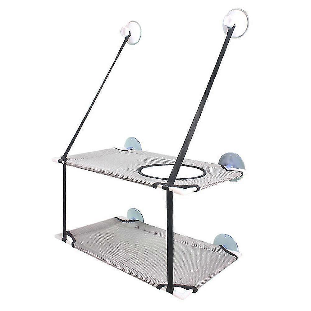 20kg Two Layers Pet Cats Basking Window Mounted Suction Cup Hanging Hammock Bed