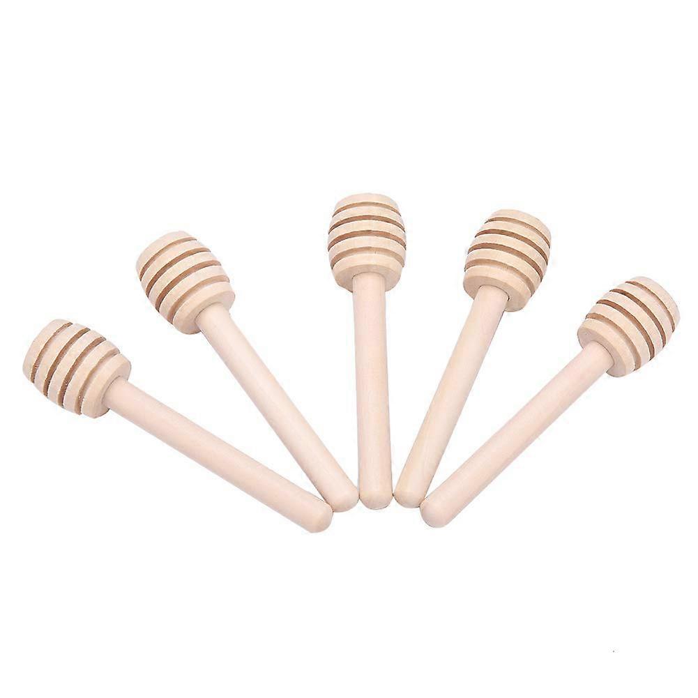 Wooden Honey Dippers 24 Pack with Precision Grooved Head for Tea Coffee and Jam 8cm
