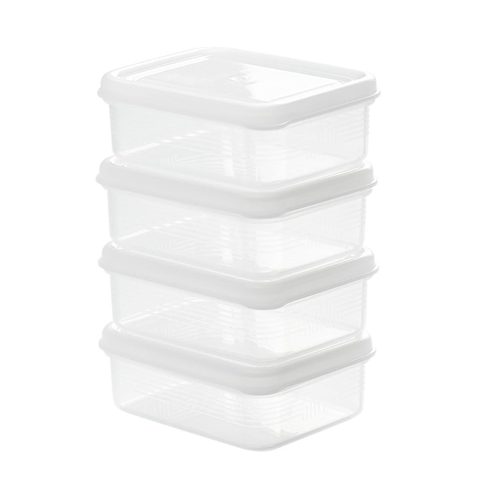 Food Storage Containers 4pcs Food Grade Freezer Meat Storage Boxes for SpaceEfficient Organization